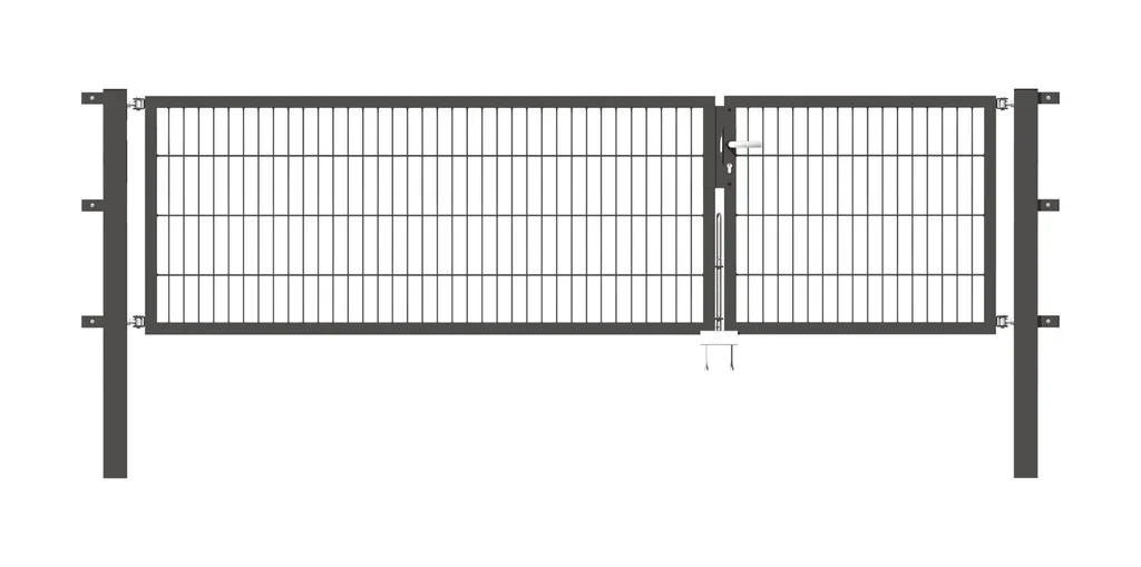 Doppeltor Flexo , anthrazit, Breite 100 + 200 cm, Höhe 160 cm