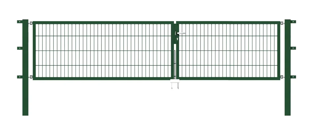 Doppeltor Flexo mit Zubehör, grün, Breite 350 cm, Höhe 80 cm, PF: 80x80 cm