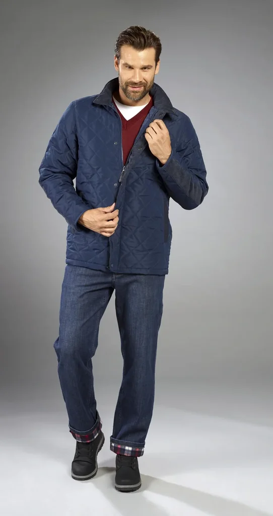 Steppjacke mit Stehkragen, Farbe marine, Gr. M