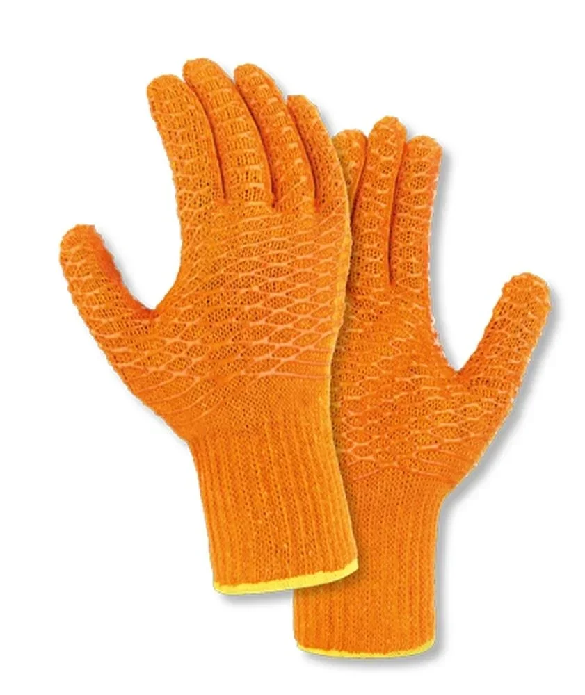 Grobstrick-Handschuh CRISS CROSS orange, 5 Paar, Gr. 10