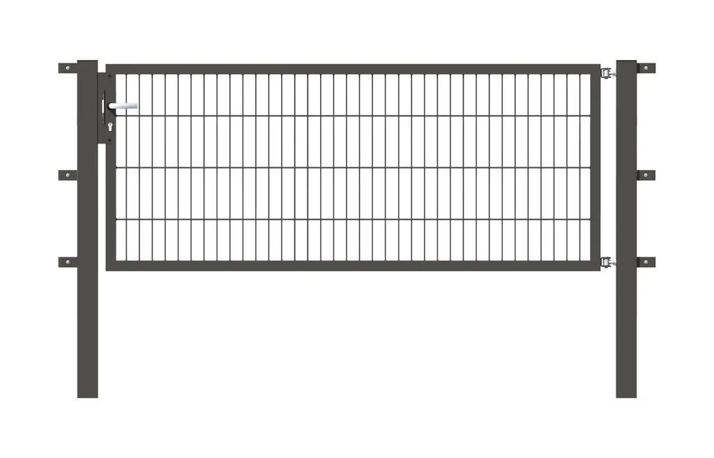 Einzeltor Flexo mit Zubehör, anthrazit/ Breite 200 cm, Höhe 100 cm