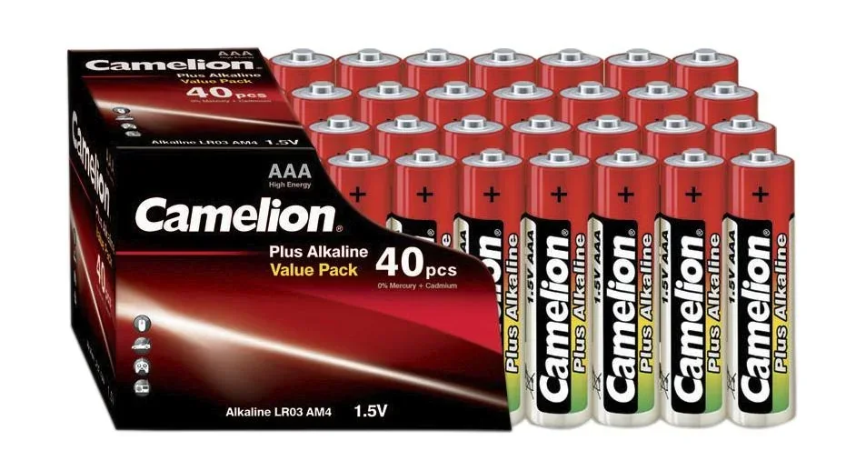 Alkaline Micro (AAA) Plus Batterien - 40 Stück