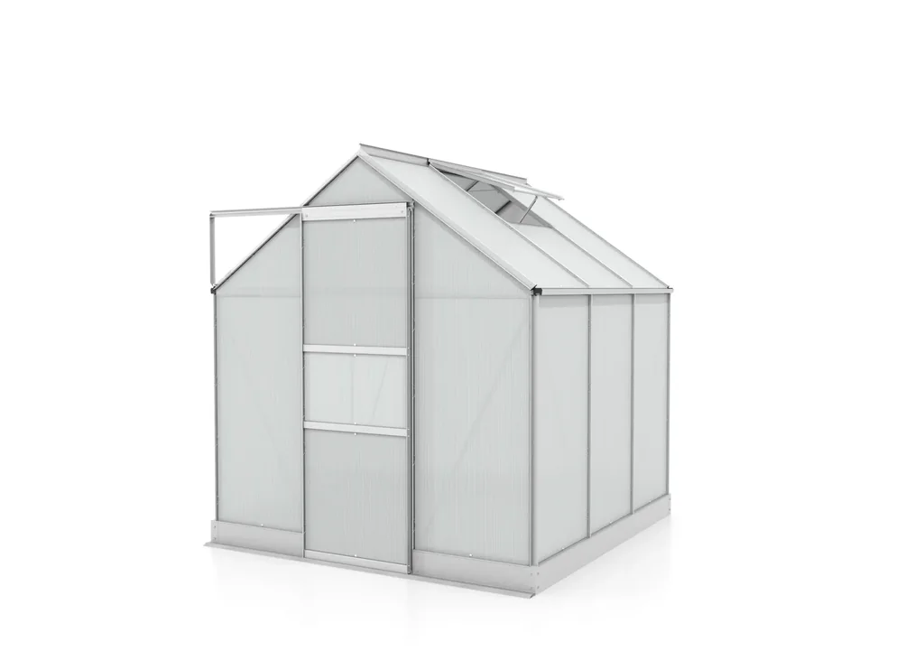 Gewächshaus Apollo 3800 HKP 4 mm, Farbe alu