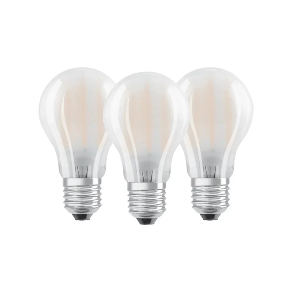BASE RETRO LED Lampe mit 7 Watt, E27, warmweiß, matt - 3 Stück