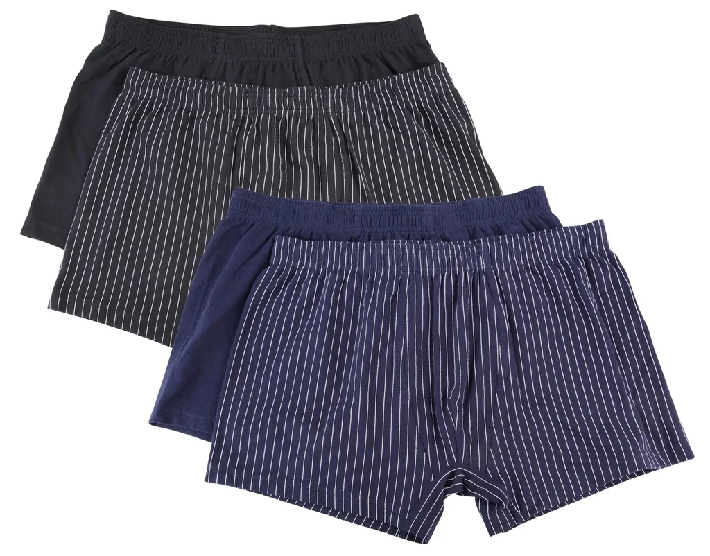 Boxershorts im Doppelpack, Farbe schwarz/schwarz gestreift