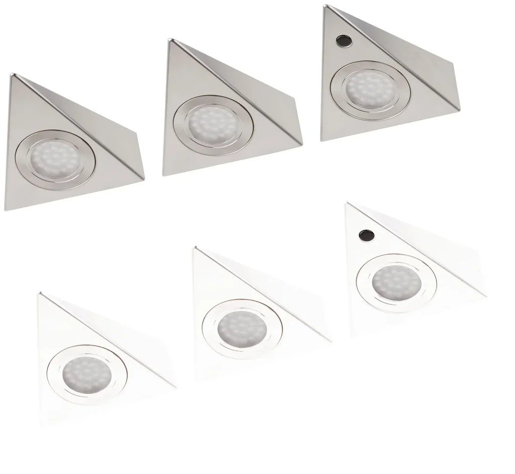LED Unterbauleuchten in silber mit Bewegungssensor - 3 Stück