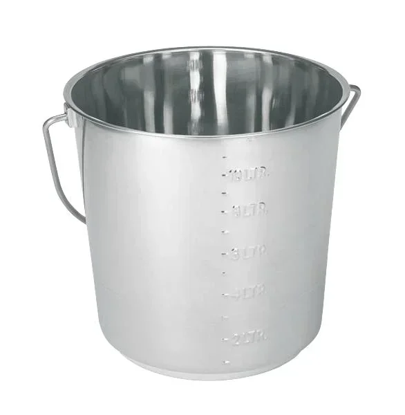 Edelstahl Eimer 5,7 l, 20 cm hoch