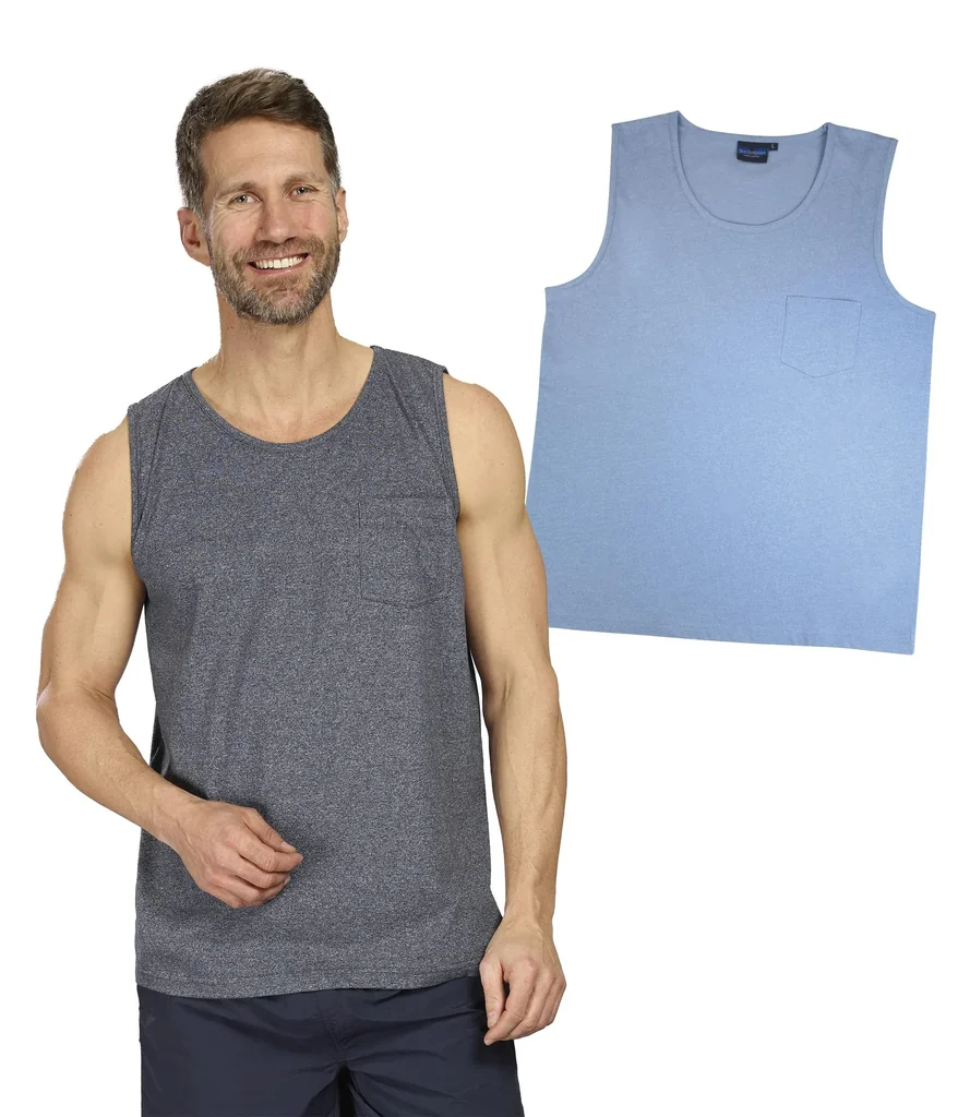 Tank Top, Farbe hellblau/melange, Gr.M