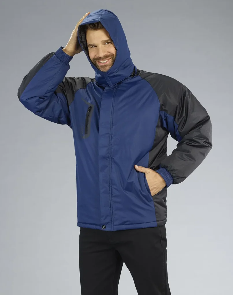 Jacke mit Kapuze, Farbe marine/schwarz, Gr.L