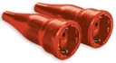 Vollgummi Kupplung - 2 Stück mit Schutzkontakt IP 20 - rot