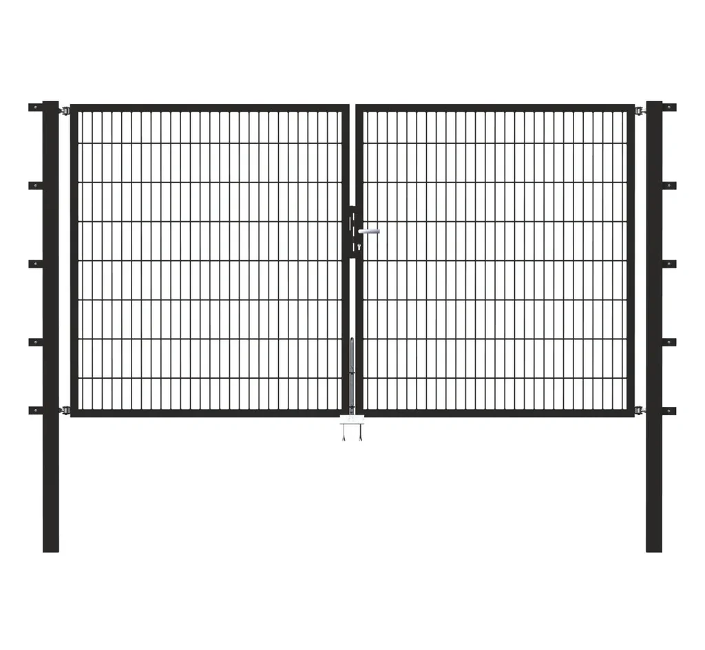 Doppeltor Flexo mit Zubehör, anthrazit, Breite 400 cm, Höhe 80 cm, PF: 8 x 8 cm