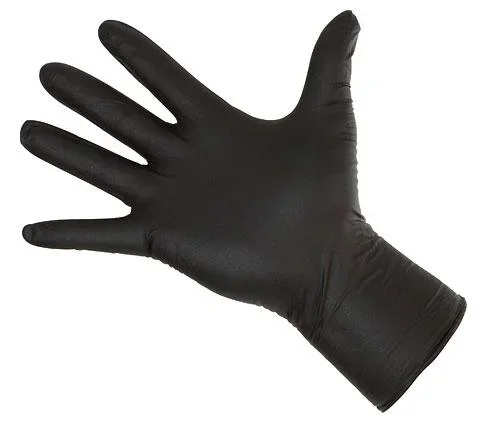 Nitrilhandschuhe, 50 Stück, Größe XL, schwarz