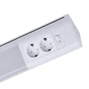 LED Unterbauleuchte in weiß mit 2 Steckdosen, 762mm