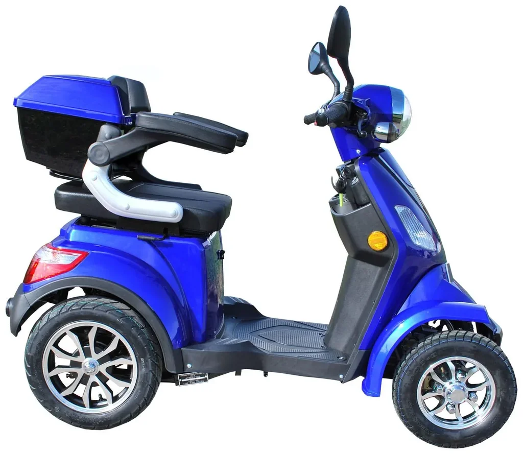 E-Scooter blau - 4 Räder - 25 km/h - Seniorenmobil