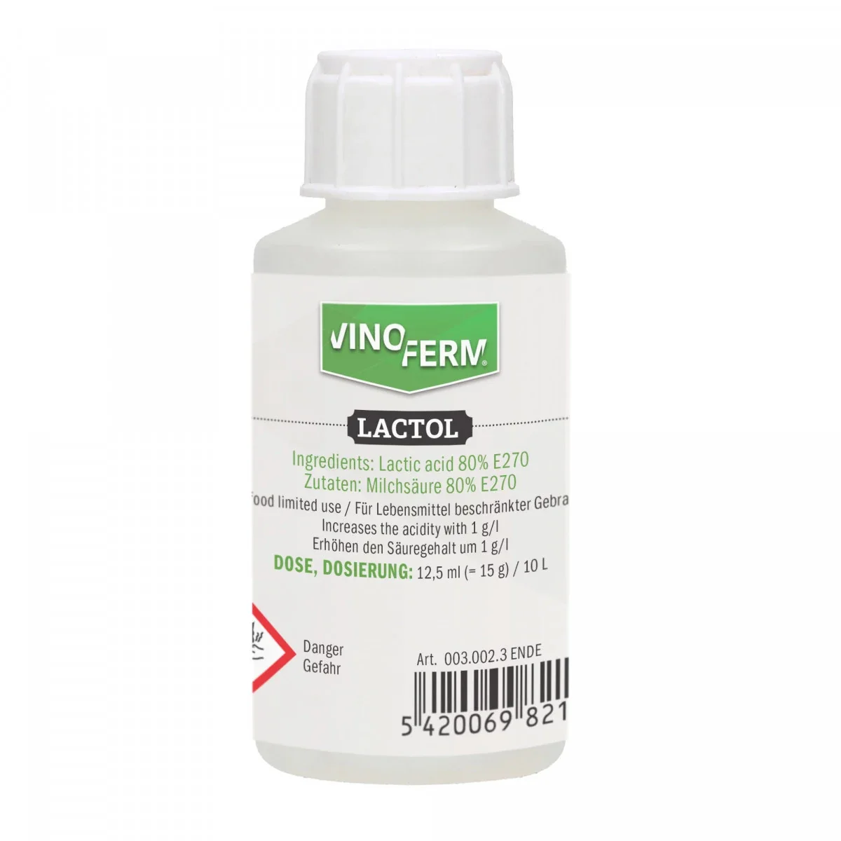 Milchsäure 80% - VINOFERM Lactol 100ml ENDE