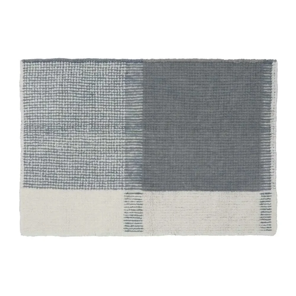 Lorena Canals waschbarer Wollteppich "Kaia" blau