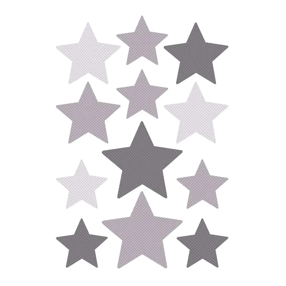 Buokids Wandsticker Sterne grau