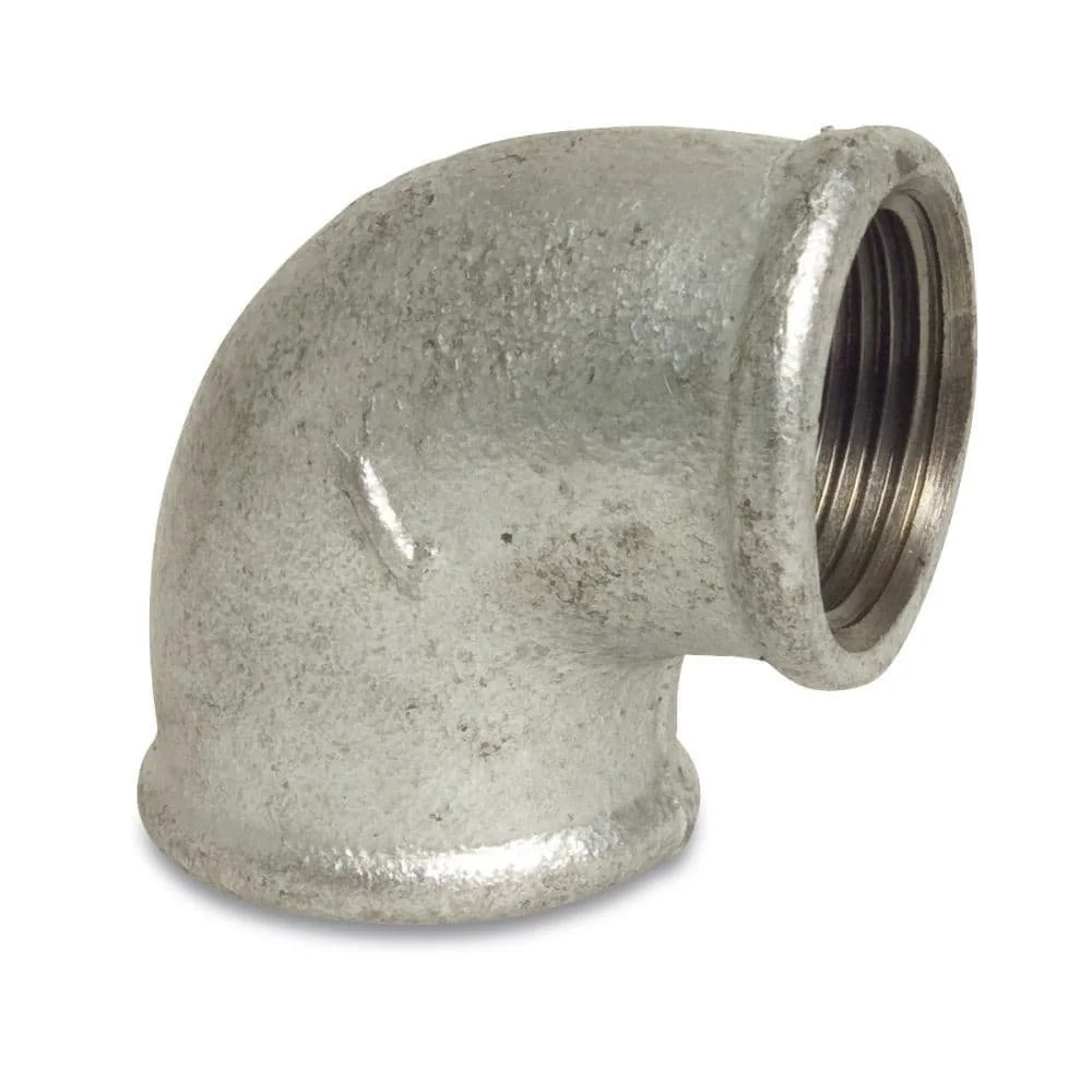 1 2 zoll Fitting, Temperguss Winkel 90 Grad, Gewindefitting