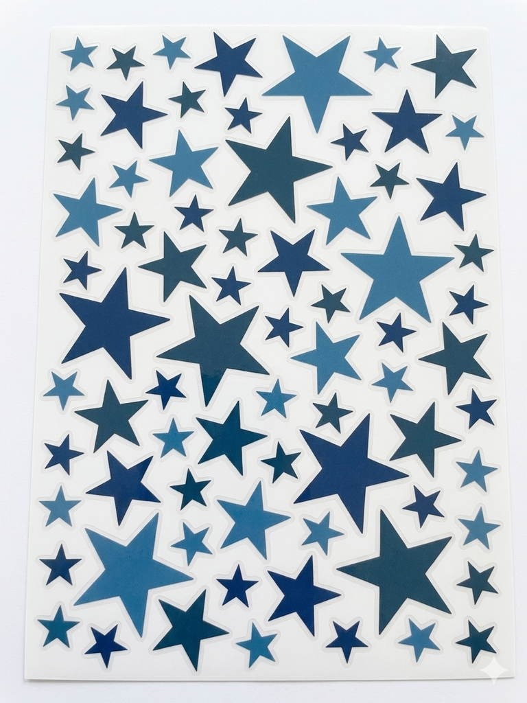 Lilipinso Wandsticker Basics gemischte Sterne, Farbe: deep ocean