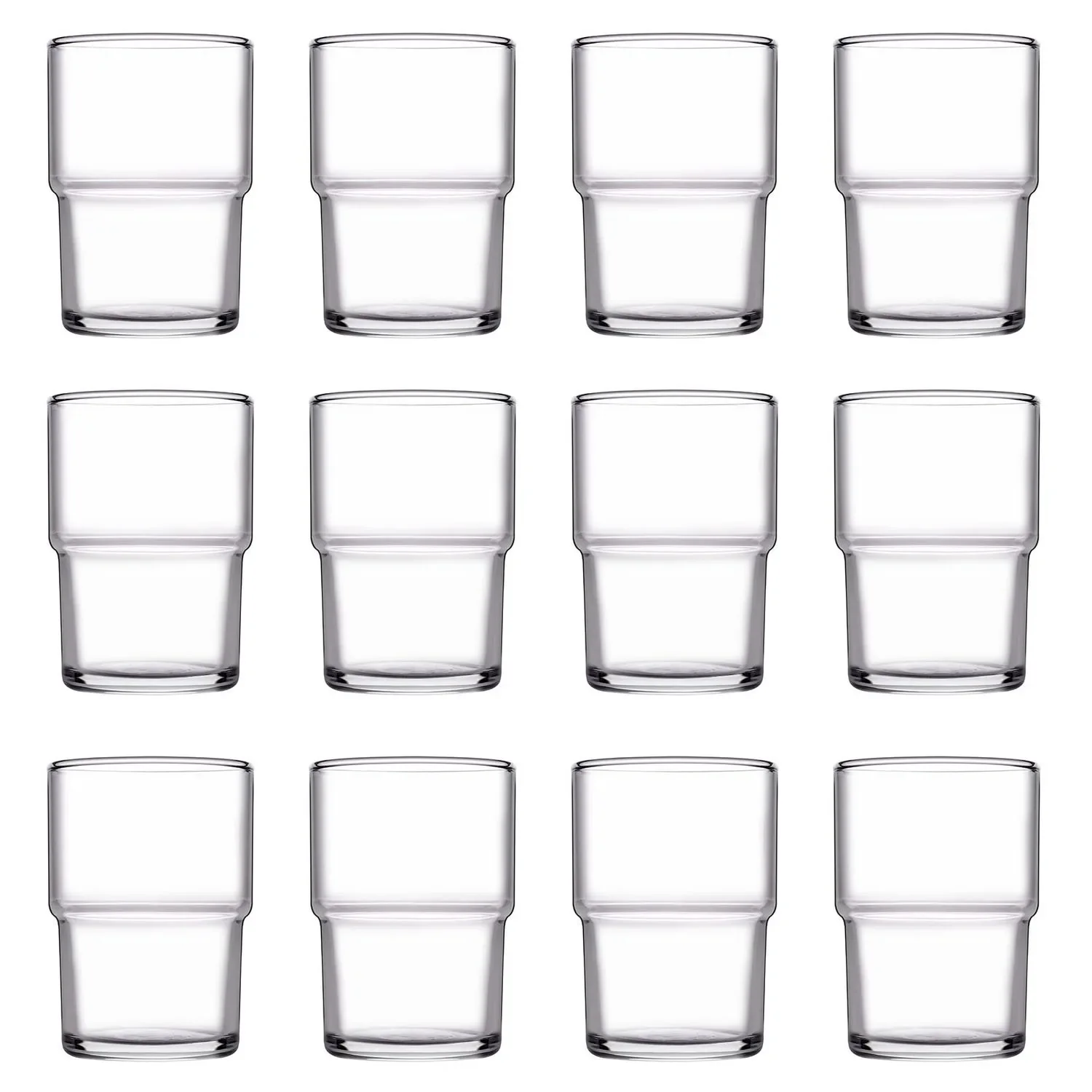 Wassergläser, Trinkgläser 12er Set - Hill, 200ml