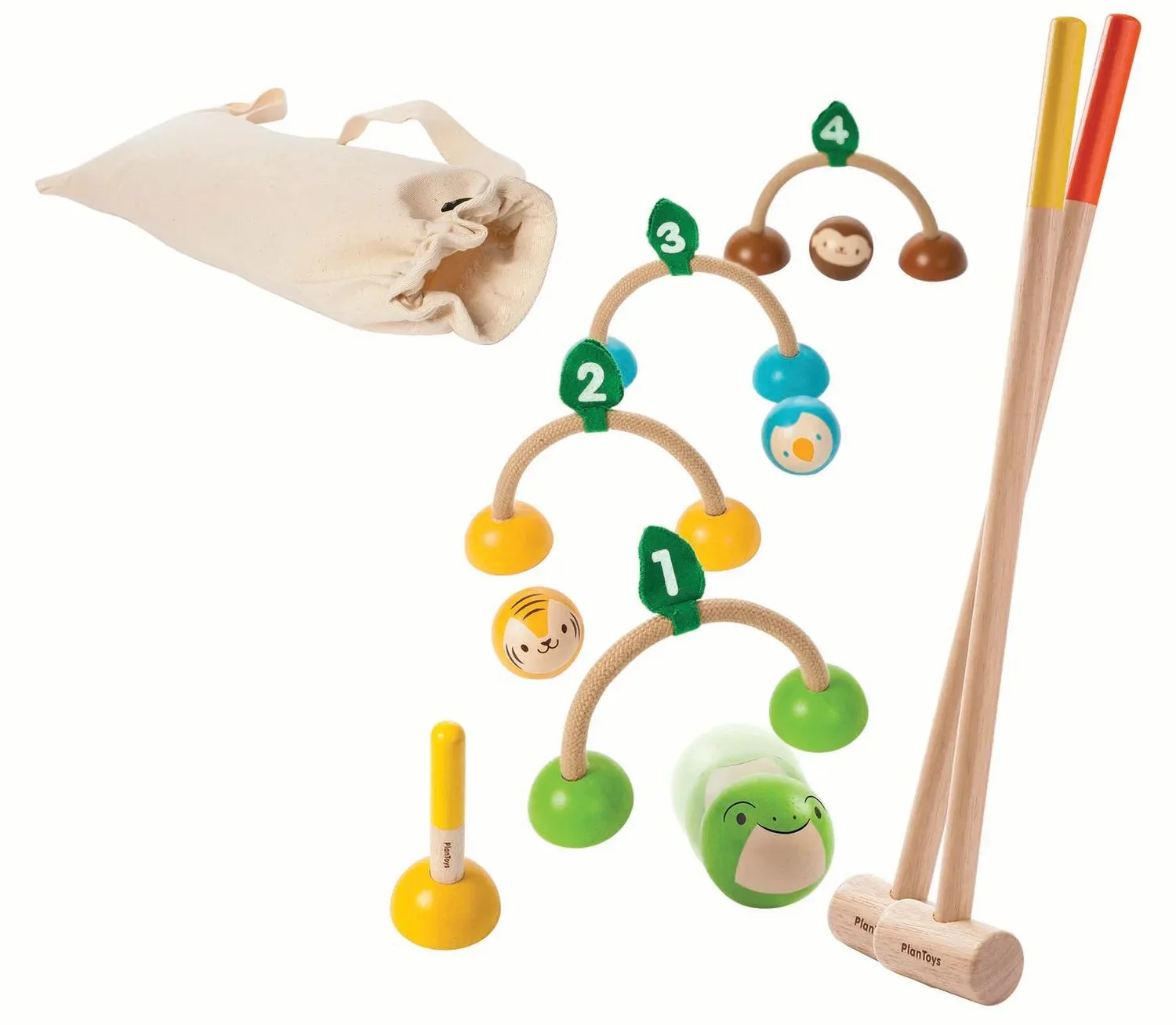 Plan Toys - Krocket, Gummibaumholz