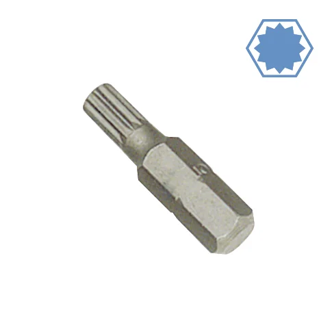 M6 Spline Bit, Innensechskant M6, Vielzahn Bit, 25mm, S2 Stahl