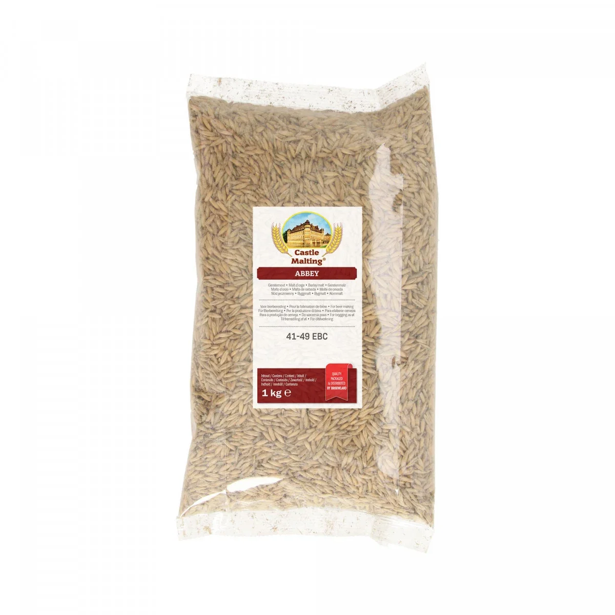 Castle Malting Abbey Malz, Biermalz, Gerstenmalz - 41- 49 EBC, 1 kg, verleiht einen kräftigen Geschmack nach gebackenem Brot, Nüssen und Früchten