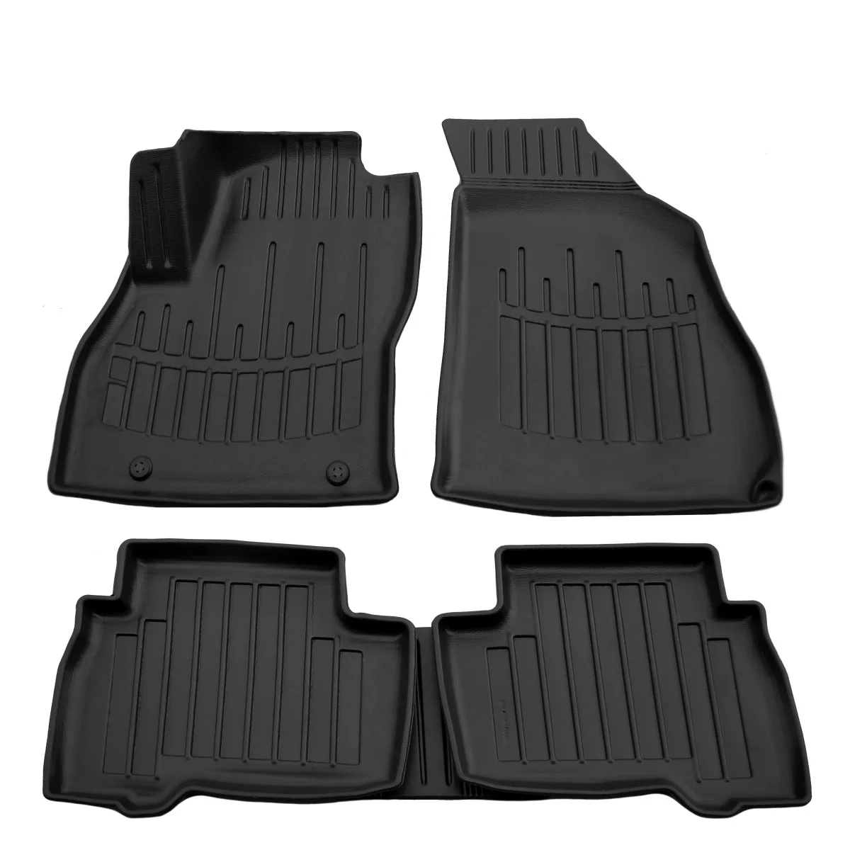 Gummifußmatten Auto 3D, passgenau für PEUGEOT Bipper (2008-2017), mit hohem Rand, Automatten