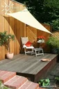 Dreieck-Sonnensegel HDPE creme weiss 300 x 300 x 300cm