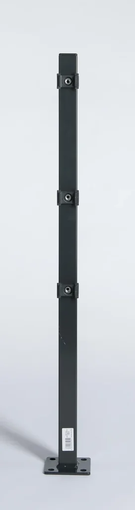 Pfosten mit Fuß, Montageplatte integriert, anthrazit, 900 x 40 x 40 mm
