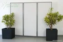 Paravent Sicht- und Windschutz 210x170 cm hell silbergrau