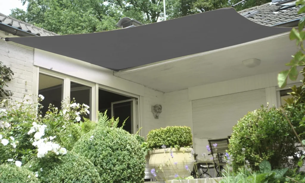 Viereck-Sonnensegel wasserabweisend anthrazit 300 x 400cm