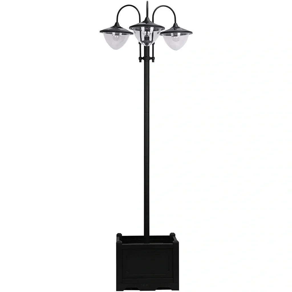 Solar-Laterne mit Blumentopf