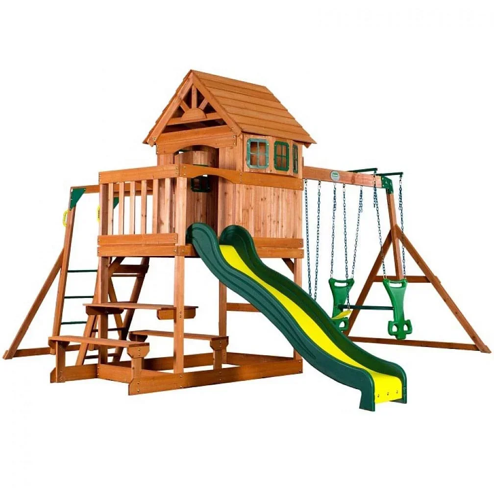 Springboro Spielturm mit Schaukeln und Rutsche