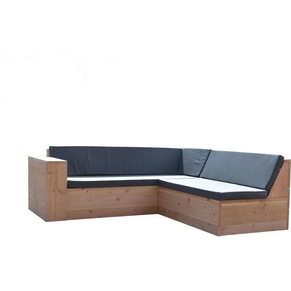Lounge-Set aus robustem Douglas-Holz-Ecksofa 200/250 cm