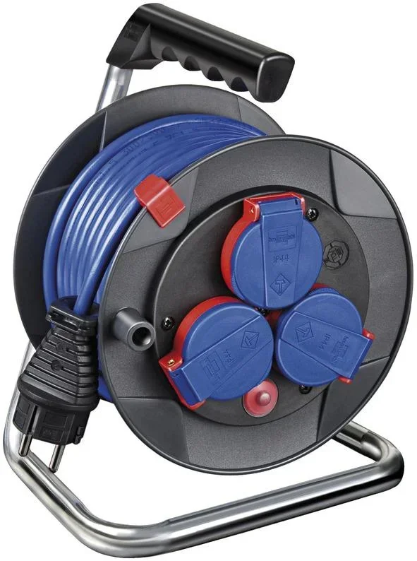 Kabeltrommel Garant Kompakt IP44, 15m Kabel in blau