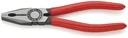 Kombizange mit Kunststoff überzogen, schwarz atramentiert, 180 mm