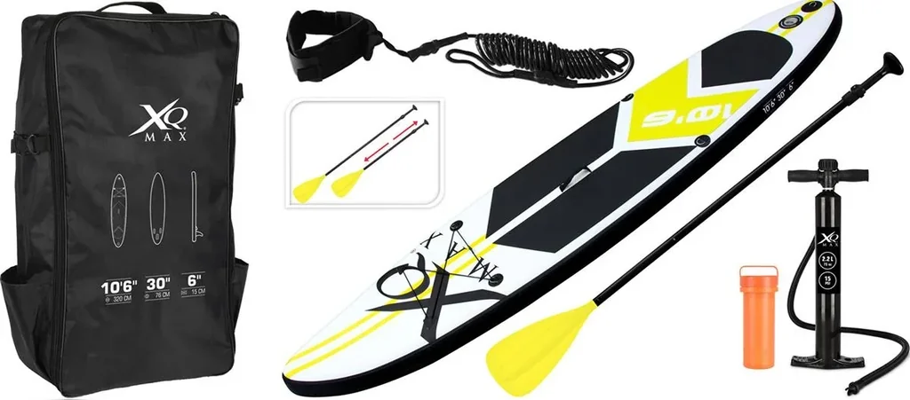 XQ Max Sup board beginners 305 cm - 6er Set - Gelb schwarz