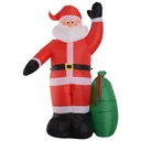 Selbstaufblasbare Weihnachtsmann mit LED-Beleuchtung rot