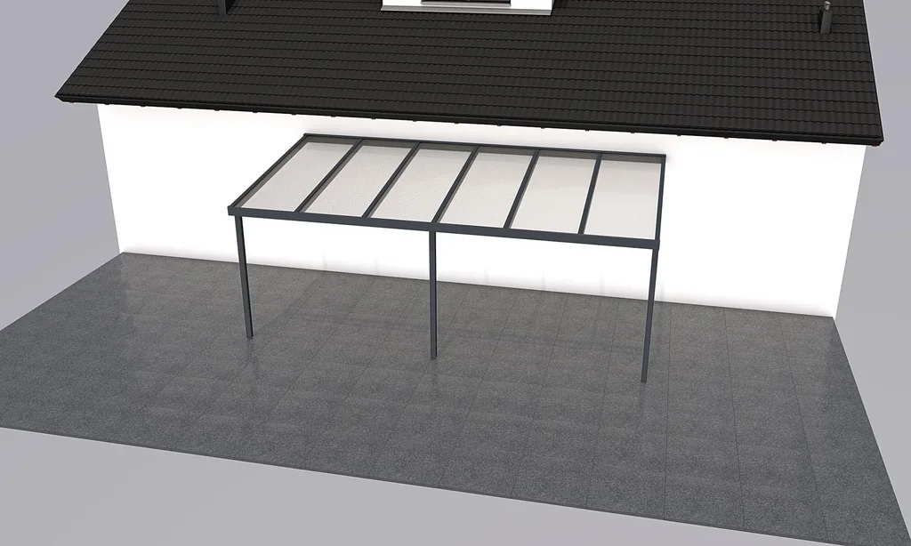 Terrassendach Premium, anthrazit, 6110 x 3060 mm - Klima blue
