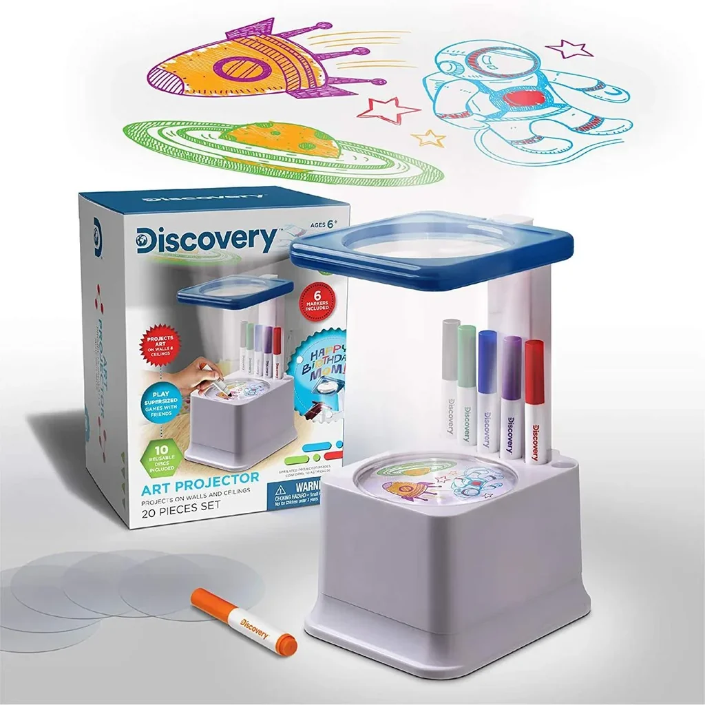 Discovery Kids Projektor Projiziere deine selbstgemachten Zeichnungen an die Wand oder die Decke