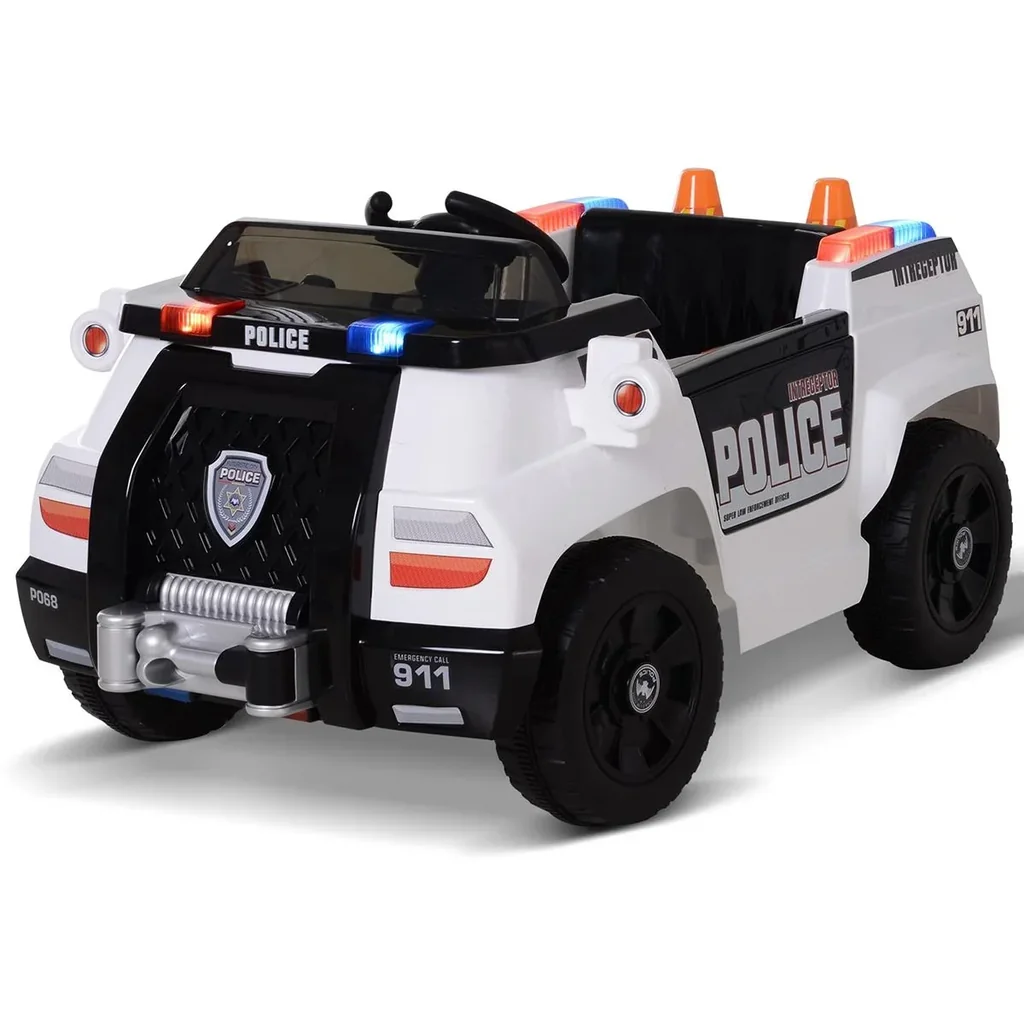 Kinder Polizeiauto mit Fernbedienung weiß