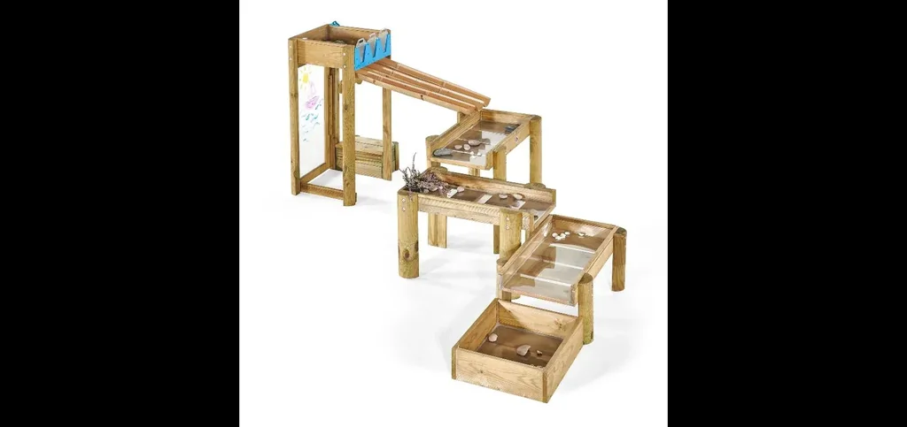 Discovery Wasserspiel Forest , Outdoor-Wasserspiel für Kinder aus Holz, Malscheibe, natur