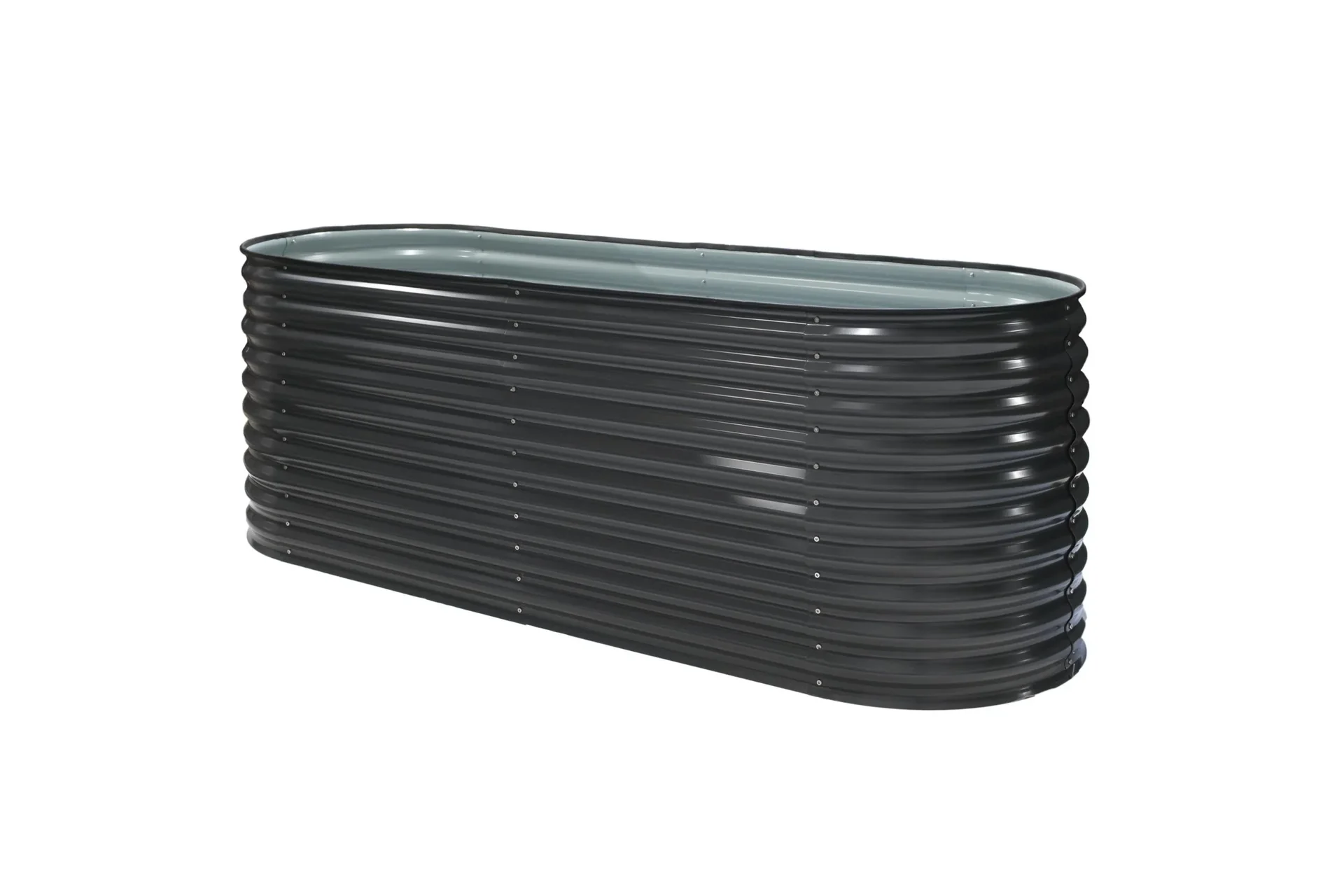 Westmann Hochbeet Grow Faster, 240×80×82 cm, Anthrazit – Metall aus verzinktem Wellblech