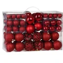 Weihnachtskugeln - Christbaumschmuck - Rot 100 Stück.