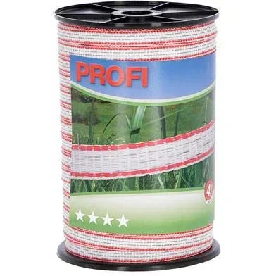 Professionelles Zaunband 12Mm, 4X0,30 Tric, 200M, Weiß/Rot