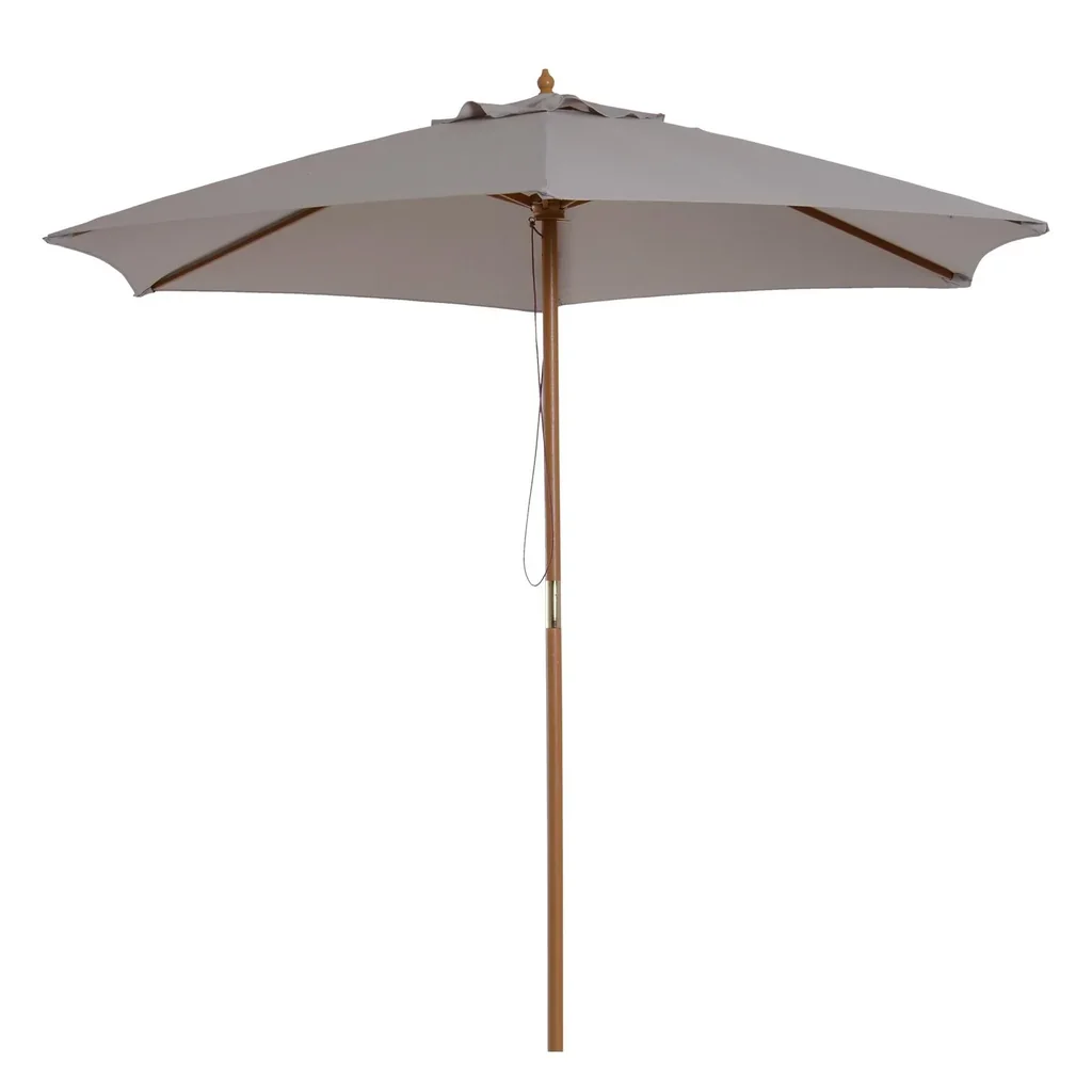 Sonnenschirmmarkise 3-Stufen-Bambus 180/ Polyester grau