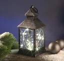 Laterne mit Mini-Lichterkette und Timer