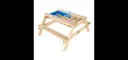 Spiel- und Picknicktisch Surfside, Outdoor-Spieltisch für Kinder aus Holz, Sand-, Wasser- und Picknicktisch, natur