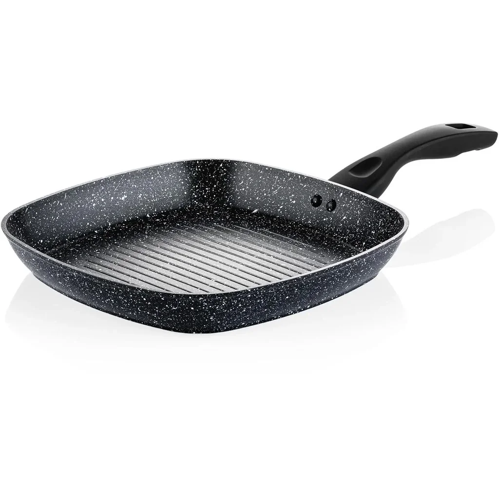 Grillpfanne Induktion - Ø28 cm - Schwarzer Marmor